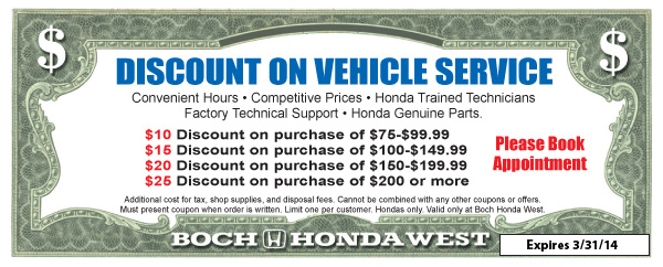 Boch honda west service coupons #4